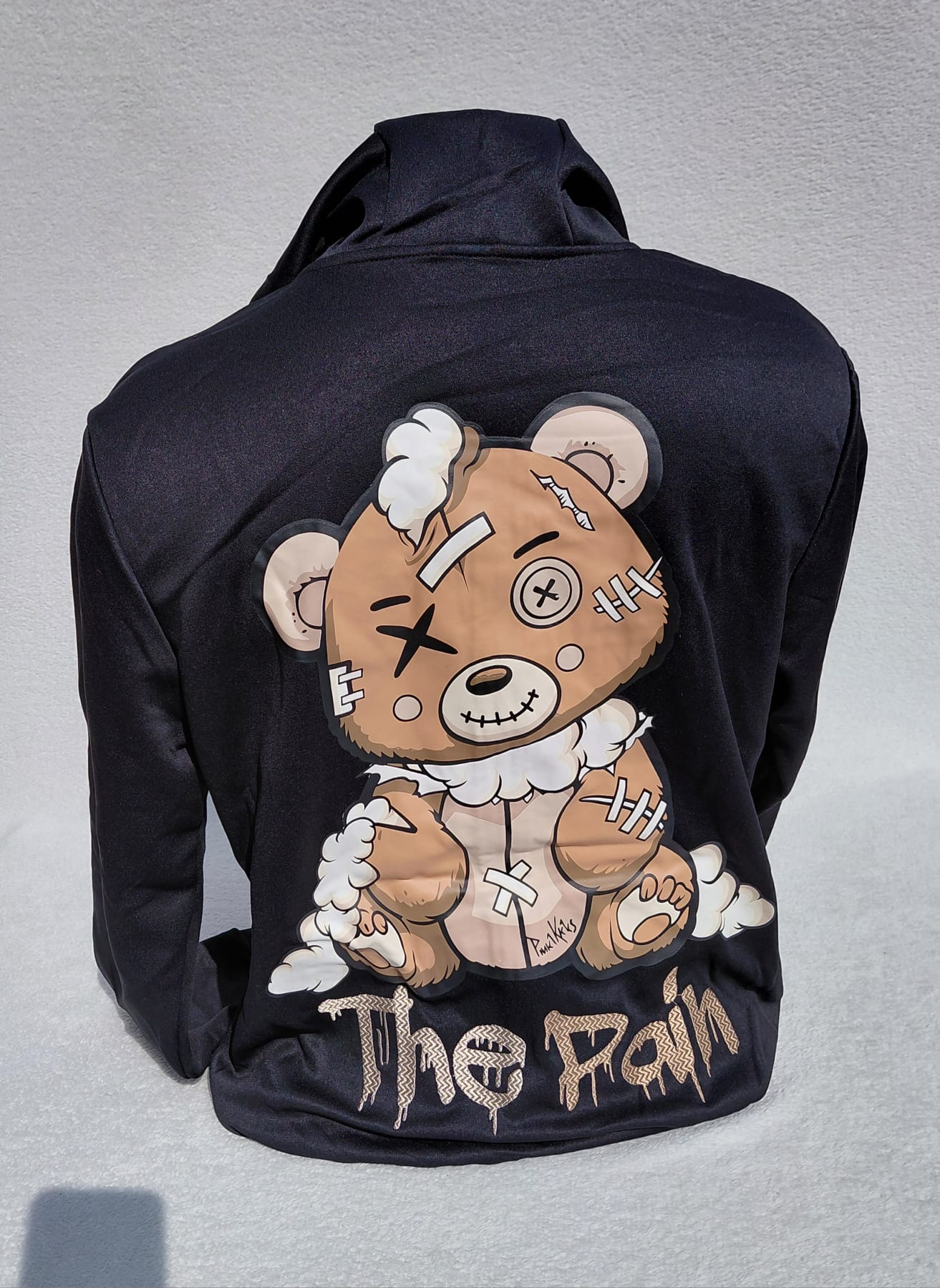 Stoere Teddy Hoodie met rits Zwart