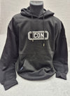 Icon Hoodies met glitter beer print! zwart