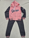 Nieuw: Stoere meiden trainingspakken met "Chicago" print!  rose zwart
