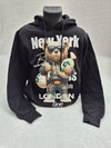 🗽 Nieuw: New York Hoodies met stoere beer-print! Zwart